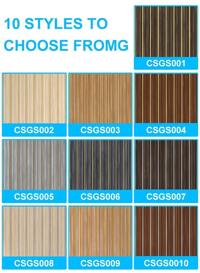 نوايوو ورق جدران بنمط شرائح الخشب، مقاس 15.7 بوصة × 393 بوصة، ورق جدران ذاتي اللصق بنمط الخشب، ورق جدران من الفينيل PVC مقاوم للماء، ورق لاصق بنمط شرائح الخشب الصناعي (CSGS007) - Image 3